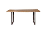 Live Edge Acacia Industrial Dining Table 10-12 seater Rectangle 220x100x76cm